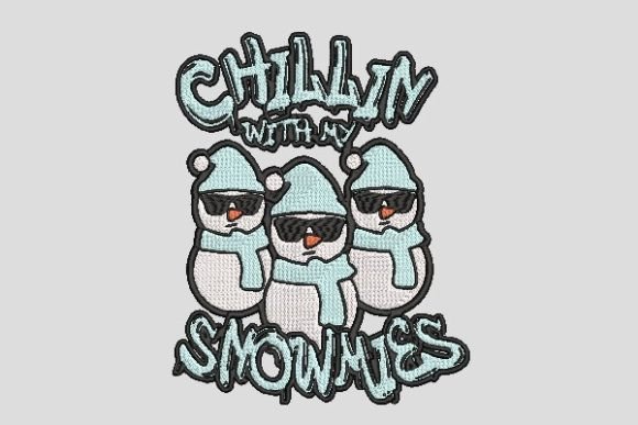 Cool Chilling with 3 Snowmens Embroidery Review