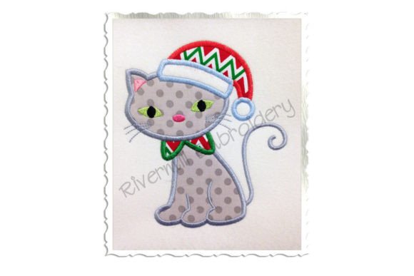 Review: Applique Cat with Santa Hat Embroidery