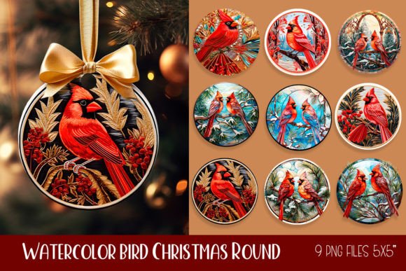 Review: Cardinal Birds Ornament Print Embroidery