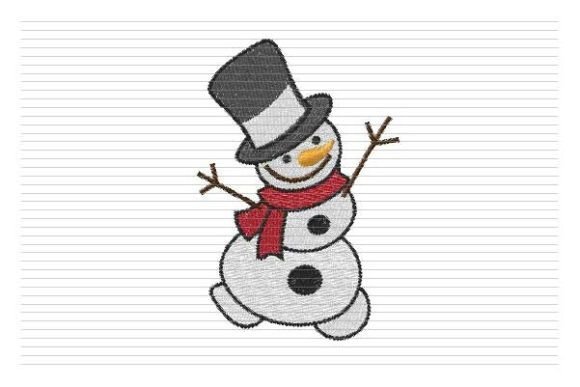 Review: Christmas Snowman Embroidery File for Etsy