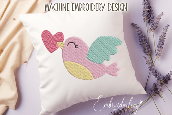 Review: Valentine’s Day Bird Embroidery for Sweatshirts
