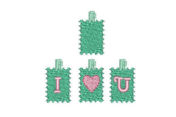 Reviewing I Love U Stamps with Hinges Embroidery