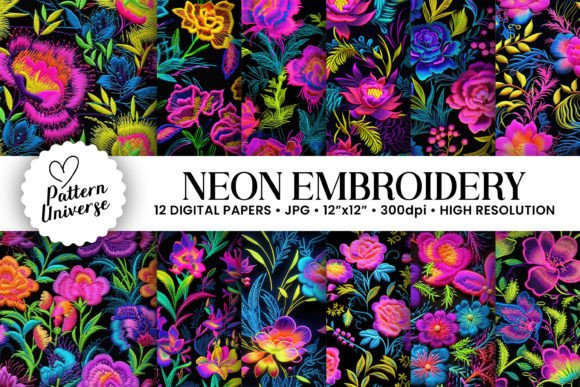 Reviewing Neon Embroidery Flowers for Boutique Sweatshirts