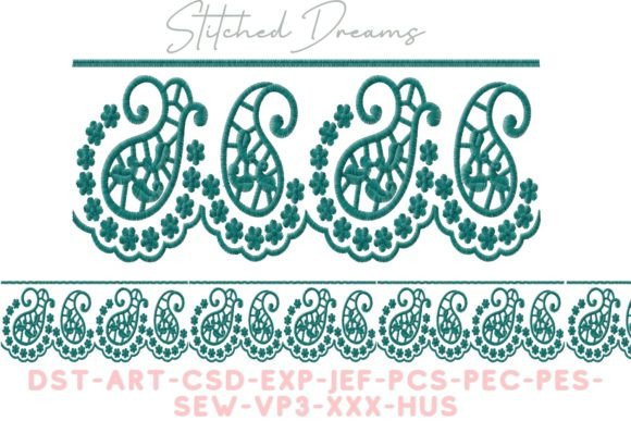 Reviewing the Border of Flowers Embroidery Design