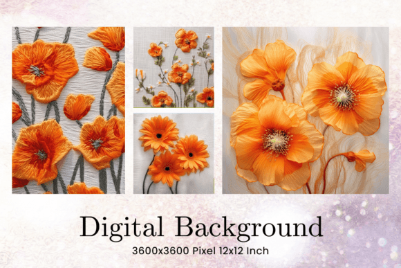 Reviewing Yellow Flower Embroidery Background